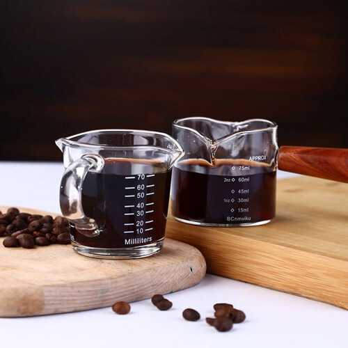 Vaso de espresso con doble boquilla, 70 ml, resistente al calor. 2