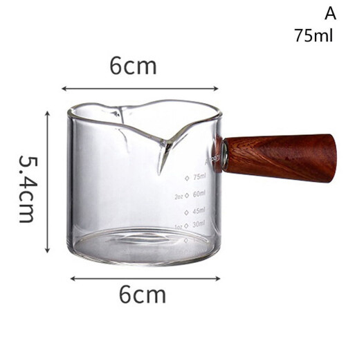 Espresso-Messbecher aus Glas, 75 ml, rund 1