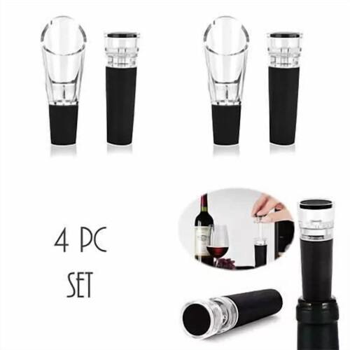 Ensemble verseur et bouchon à vin – 4 pièces 2