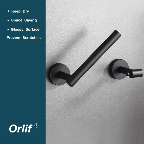 Matsort dobbelt toiletpapirholder, 304 rustfrit stål 2