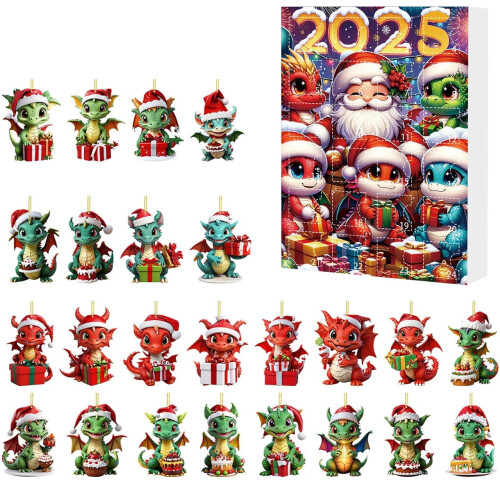 Adventskalender 2025 Akryldukker 24-dagers 1