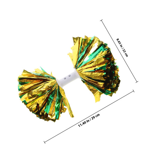 2Pcs Reusable Glitter Cheer Pom Poms Plastic Material Performance Decor for Parties 1