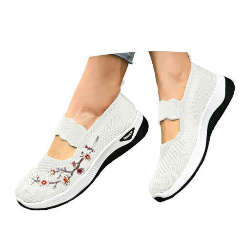 Γυναικεία παπούτσια casual mesh slip-on, μαλακή σόλα, αναπνεύσιμα ορθοπεδικά loafers για 2