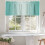 Ombre Valance 54x18 ιντσών, φιλτράρισμα πράσινου φωτός σε γαλαζοπράσινο χρώμα 4