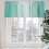 Ombre Valance 54x18 ιντσών, φιλτράρισμα πράσινου φωτός σε γαλαζοπράσινο χρώμα 5