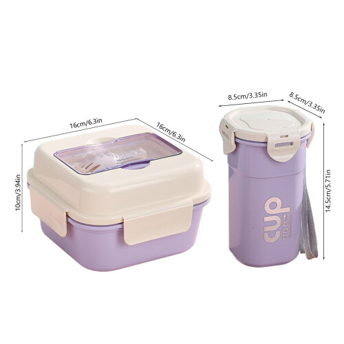 Set composto da portapranzo Bento e tazza – a prova di perdite, 2