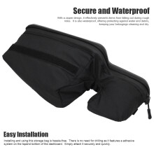 Borsa portaoggetti universale per cruscotto UTV, impermeabile, 1680D Oxford, Nero