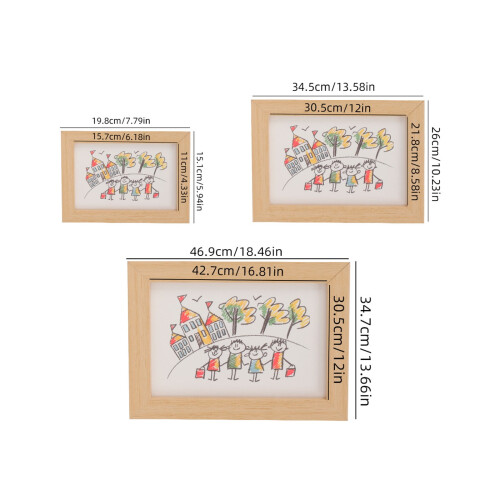 Cornici in legno per disegni di bambini, 50 pezzi 1