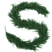 Guirlanda de pinheiro Norfolk de 2,74 m (9 pés) – Guirlanda de Natal artificial realista para lareira, escadas, parede e mesa – Compatível com