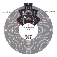 Circle of Fifths Aluminum Melody Tool, 12cm, Portable Music Theory Aid