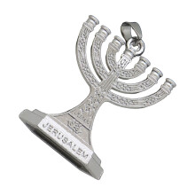12 Stämme Israels Menora-Schlüsselanhänger mit sieben Zweigen, Jerusalemer Tempel, religiöses Accessoire für Kirche und Tasche