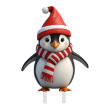 1 buc pinguin Crăciun curte semne 11,8 inch fermă Crăciun curte miză exterior decorativ pinguin mare decorațiuni de Crăciun semne pentru