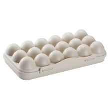 Caja de huevos reutilizable con tapa, bandeja apilable para nevera de 18 rejillas, ideal para cocina, restaurante y camping. 1 unidad.