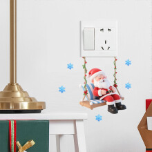 Autocollants à effet stéréoscopique de Noël, décorations festives pour interrupteurs, création d'une ambiance de Noël pour la maison