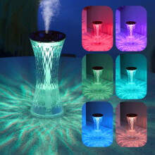 Humidificateur à brume fraîche pour chambre - Veilleuse silencieuse - 7 couleurs - Remplissage par le haut - Brume à 360 - 270 ml - Tactile
