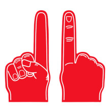 YOLOKE Giant Foam Finger – DIY Blank Red Foam Hand for Cheer, Sports, School Spirit & Events