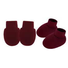 Newborns Anti Scratch Mittens and Socks Set Color Cotton Baby Hand & Foot Protectors Sleeve for 0-6 Months