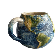 Planetarische Keramikbecher-Kollektion, einzigartige Kaffeetassen mit Weltraummotiven, Becher mit geprägten Planetenmotiven, Geschenk für