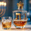 Hanukkah2025 Μπουκάλι ουίσκι Dreidel, καράφα από γυαλί υψηλής περιεκτικότητας σε 6