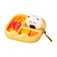 Mini hračky s jídlem, hračka na jídlo pro domeček pro panenky, kuchyňské doplňky, roztomilé mini zvířecí talířky, pryskyřičné