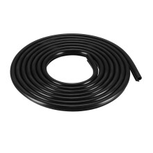 1 stk. 7 mm x 5 mm T-spor monteringsliste til vindue, 7 mm pæreboble til 5 mm slids, 5 meter / 16,4 fod lang, sort