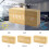 Multi-Function LED Alarm Clock with USB Power Supply, Voice Control, Timer, Thermometer - （Bamboo and wood white characters） 3