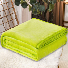 Fleece Throw Blanket Queen Size 59x39", Super Soft Fluorescent Green Fluffy Blanket for Bed, Sofa, Couch – Compatible with Queen Beds