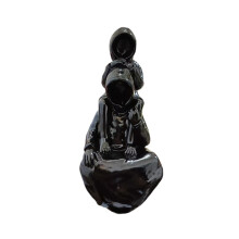Sculpture abstraite moderne représentant une famille sans visage, figurine en résine rouge d'une mère et de son enfant, objet de décoration