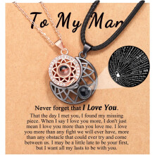 Paar ketting voor vriend/vriendin/echtgenoot/man/soulmate, jubileum-, kerst-, verjaardags- of huwelijkscadeau voor hem/haar