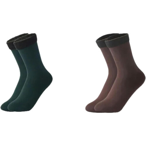 Ζεστές θερμικές κάλτσες Unisex, μαλακές χειμωνιάτικες βελούδινες κάλτσες για