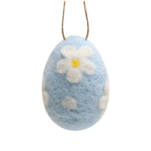 1 stuk vilten eivormig hangend ornament, 6 cm grote paasboomversiering, slinger/deur/muurdecoratie – geschikt voor paasfeestartikelen