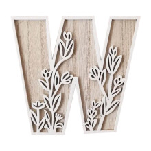 Litere din lemn Yoloke pentru decor de perete – Alfabet floral pictabil pentru camera copiilor, semn cu nume, decorațiuni pentru nunți și casă