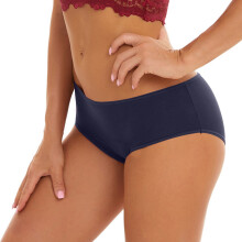 Slip da donna, mutande mestruali a vita alta, impermeabili, assorbenti e comode per i giorni di flusso abbondante, intimo da donna, blu, M