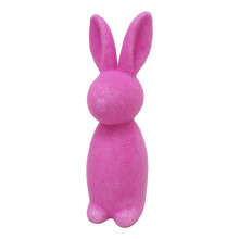 1 stuk fluwelen konijnenornament, paasdecoratie voor tafel en huis, 22 cm (8,7 inch) lentedecoratie – geschikt voor paasvieringen