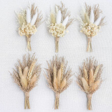 Bouquets Bláthanna Triomaithe Beaga 6 phíosa le haghaidh Vásaí & Maisiúcháin DIY