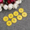50 τεμάχια κουμπιά ραψίματος ρητίνης Yellow4Hole για χειροτεχνίες, Scrapbooking, πλέξιμο, 5