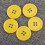 50 τεμάχια κουμπιά ραψίματος ρητίνης Yellow4Hole για χειροτεχνίες, Scrapbooking, πλέξιμο, 6