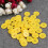 50 τεμάχια κουμπιά ραψίματος ρητίνης Yellow4Hole για χειροτεχνίες, Scrapbooking, πλέξιμο, 7