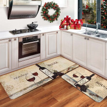 Ensemble de 2 tapis de cuisine lavables, antidérapants, compatibles avec tous les sols – 40 x 60 cm et 40 x 110 cm