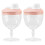 Copo infantil rosa resistente de 150ml com base alta, ideal para sucos e leite. Conjunto com 2 peças. 1