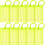 Etichete pentru bagaje, verde fluorescent deschis, pachet de 10 1