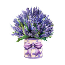 2026 Flower Bouquet Pop-Up Card with Music & Lights – Birthday, Mother's Day Gift for Wife, Mom, Grandma – Includes Envelope