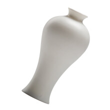 Décoration intérieure : Vase en céramique blanche de style zen chinois