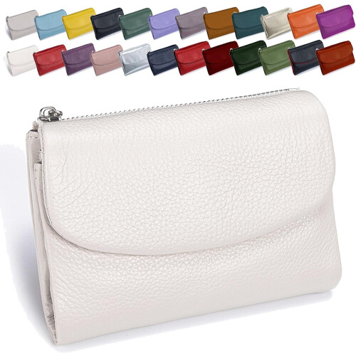 Women's Genuine Leather Bifold Wallet with RFID Protection