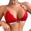 Bralette triangular de encaje floral para mujer con cierre frontal 1