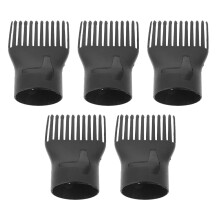 5Pcs Hair Dryer Comb Attachment Black Heat Resistant Nozzle for Home Styling