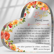 Cadeau pour meilleures amies – Plaque souvenir d'amitié en acrylique, cadeau d'anniversaire/Noël pour BFF, décoration de bureau – S'accorde