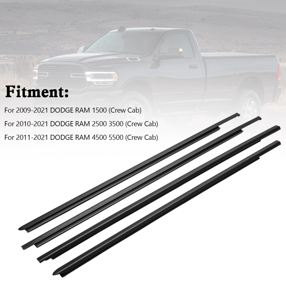 Weatherstrip Window Seal Belt For Dodge Ram 1500 2500 3500 4500 5500 2009-2021 9422877374878