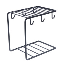 Soporte para tazas de café, estante expositor de hierro negro, 1 unidad