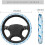Capa para volante com desenho de golfinho nadando, ondas azuis do mar, universal, 15 polegadas, antiderrapante, compatível com SUVs e carros. 3